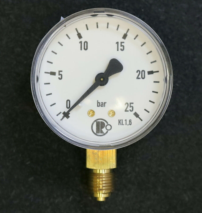 RIEGLER Manometer pressure gauge 0-25bar senkrecht Anschlussgewinde R1/4“