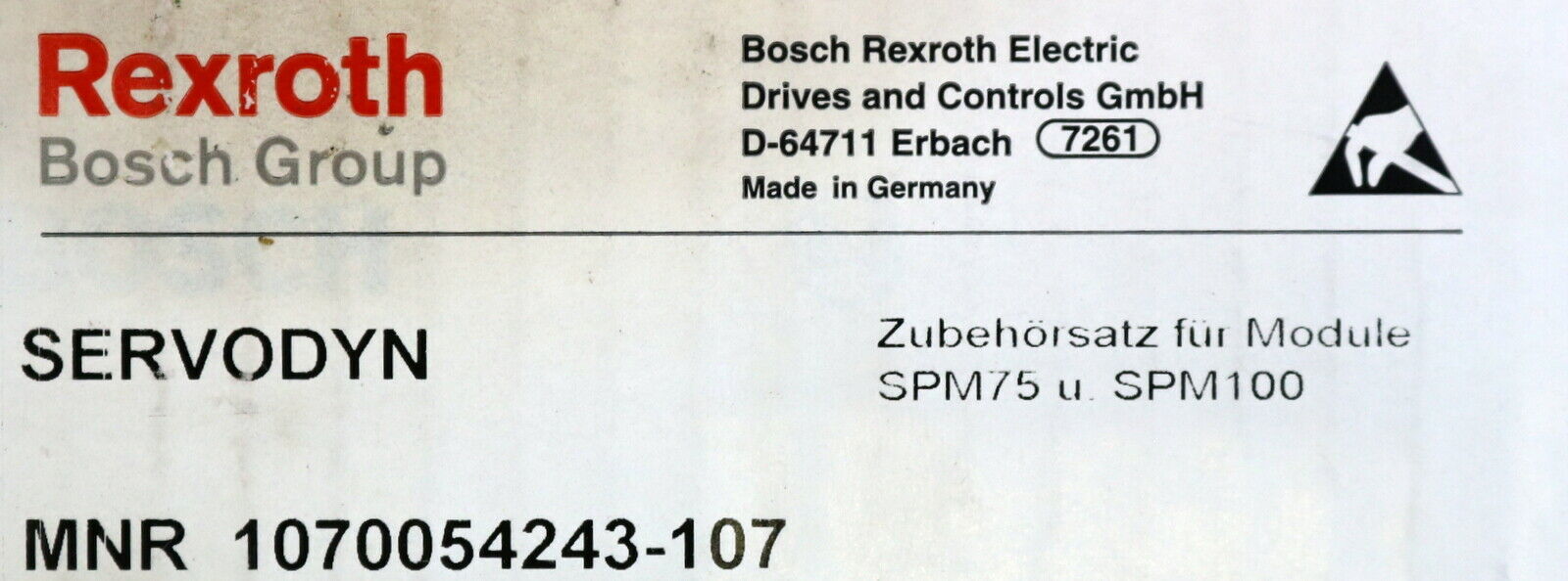 BOSCH Zubehörsatz zu SERVODY SMP75 und SPM100 Montageanleitung unbenutzt in OVP