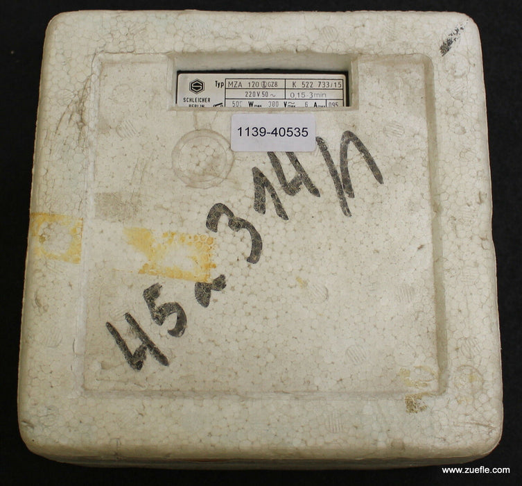 SCHLEICHER Zeitrelais MZA 120 GZ8 220VAC 50Hz 0,15-3min 500W 380VACmax. 6Amax