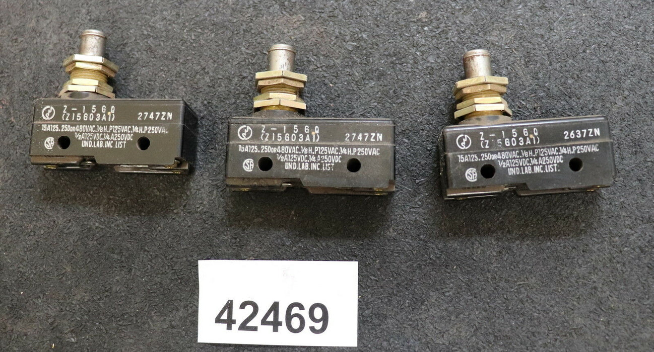 OMRON DDR 3 Stück Mikroschalter Taster 2 x 2747ZN 1 x 2637ZN