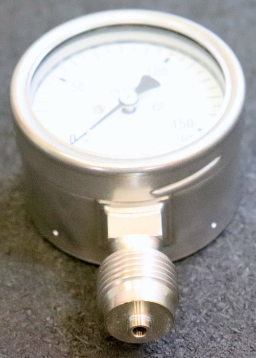 WIKA Präzisionsmanometer 0-160bar Anschluss R 1/2" Skalen- Ø 64mm - Klasse: 1,6