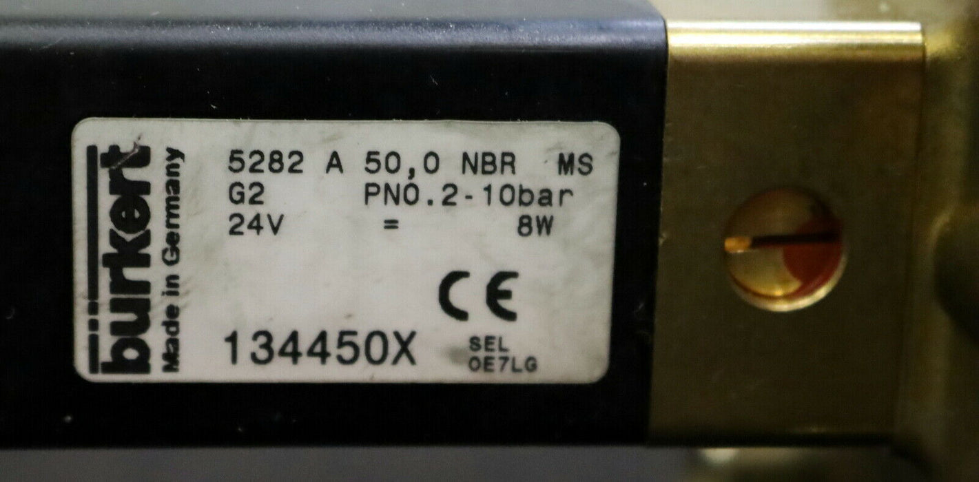 BÜRKERT 2/2-Wege-Magnetventil Messinggehäuse Servogesteuert Typ 5282 Nr. 134450