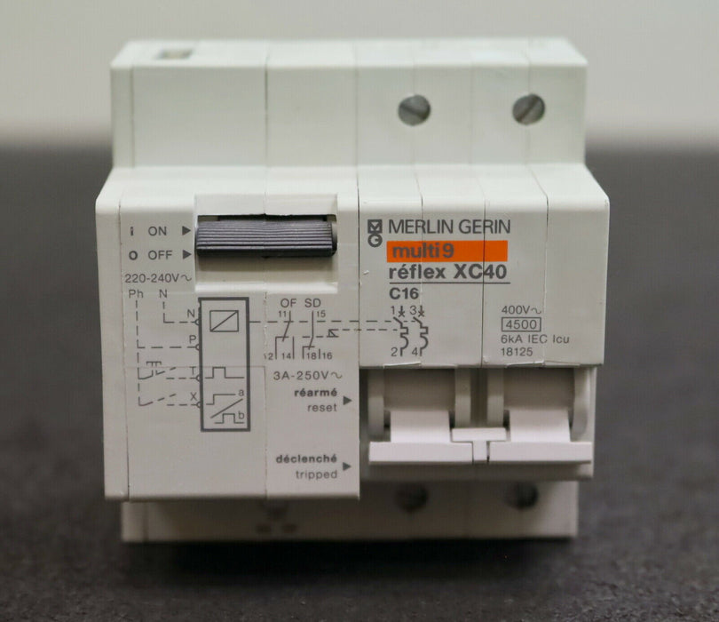 MERLIN GERIN Leistungsschutzschalter Multi 9 Reflex XC40 C16 16A unbenutzt