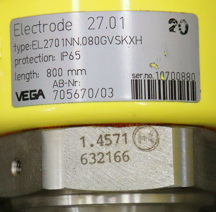 VEGA Kapazitives Niveaumessgerät Messsonde ELECTRODE 27.01 - EL2701NN.080GVSKXH
