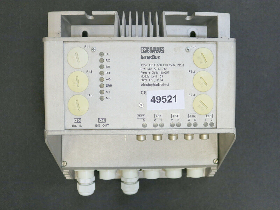 PHOENIX CONTACT Motor Starter Remote IN/OUT IBS IP 500 ELR 2-6A DI8/4 No 2751742