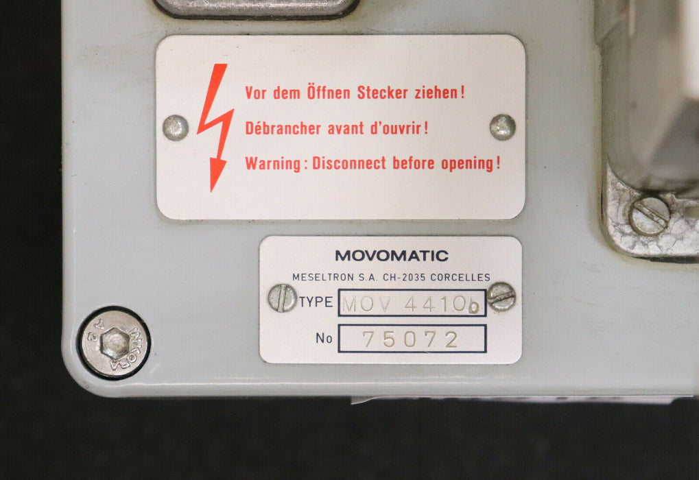 MOVOMATIC Mess-Steuerung Measurement control MOV 4410 B 220V