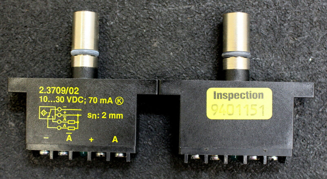 TURCK 2 Stück Reihengrenztaster 2.3709/02 70mA 2mm