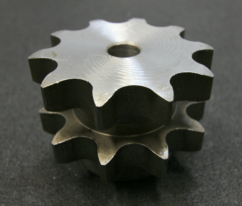 Zweifach-Kettenradscheibe mit einseitiger Nabe ZRS Teilung 1"x17,02mm Z= 10