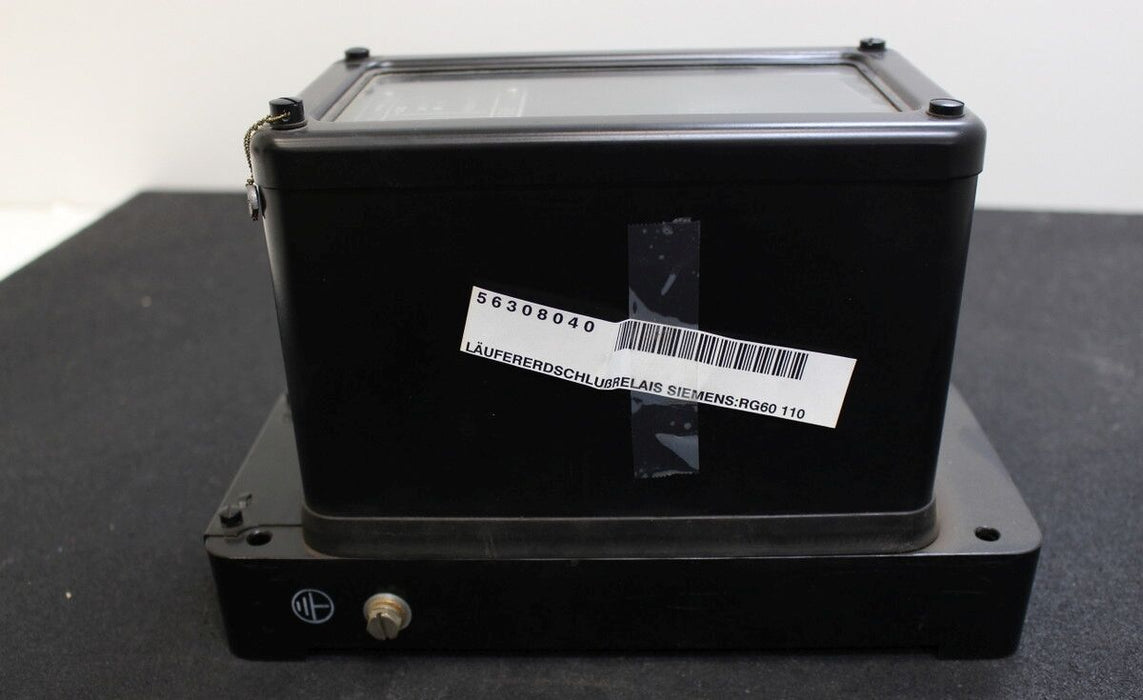 SIEMENS Läufer-Erdschlußrelais RG60 - 110VAC - EG11-10 für Erdschlüsse