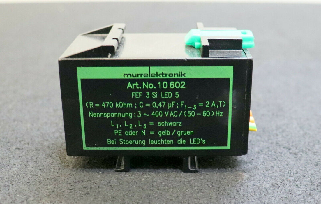 MURR ELEKTRONIK Netzentstörfilter 10602 FEF 3 Si LED 5 - zeigt Störung an -