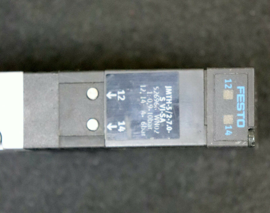 FESTO Magnetventil JMTH-5/2-7,0-S-VI-SA Nr.526966 WN02 1: 0,9-10bar 12,14:4-6bar