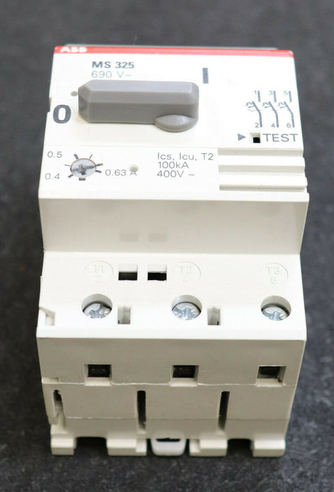 ABB Motorschutzschalter 0,4-0,63A 1SAM150001R0004 MS325-0,63 - gebraucht