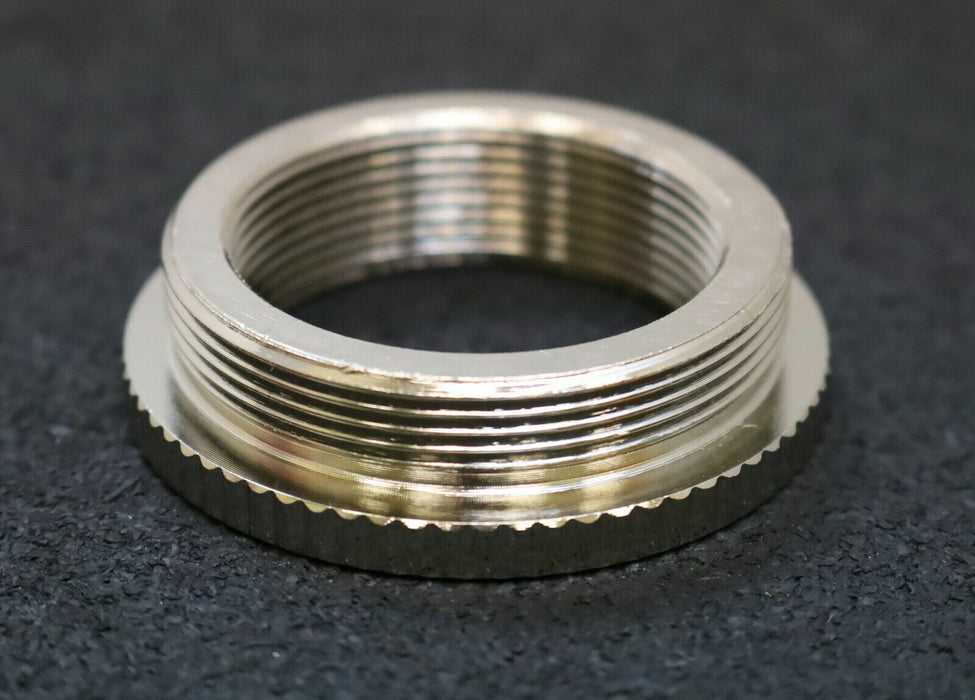 SCHLEMMER 30 Stück Reduktion gerändelt M50/M40 Messing vernickelt - unbenutzt