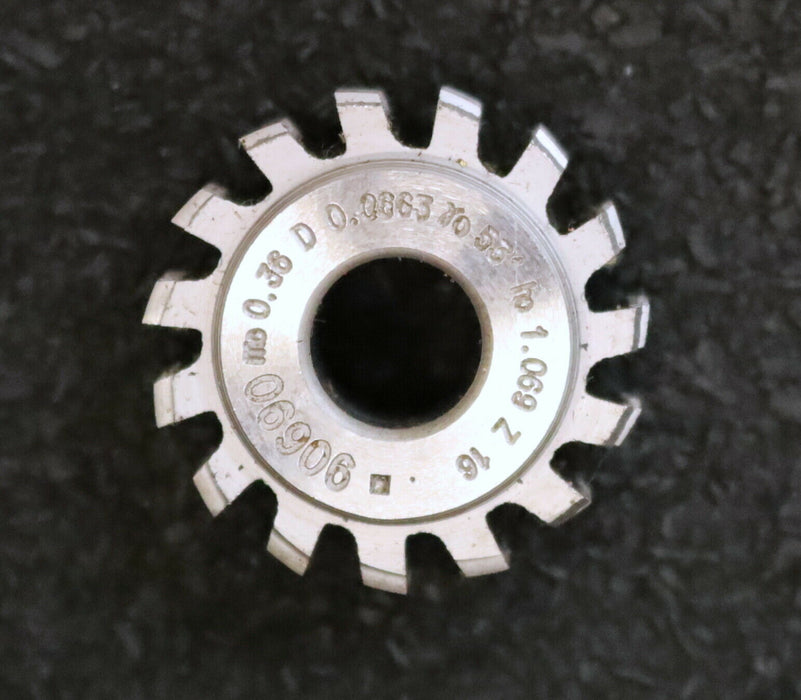 MIKRON Vollstahl-Wälzfräser No. 90690 m= 0,36 ho= 1,069 Abmessungen Ø24x10xØ8mm