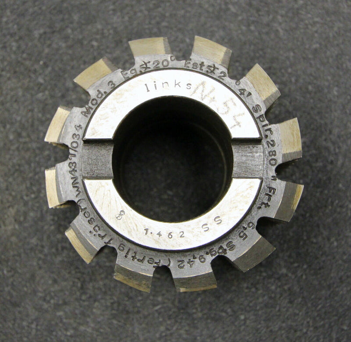 GPS Vollstahlwälzfräser gear hob m= 3mm 20° EGW - Ø90x70xØ40mm ! Beschädigt !