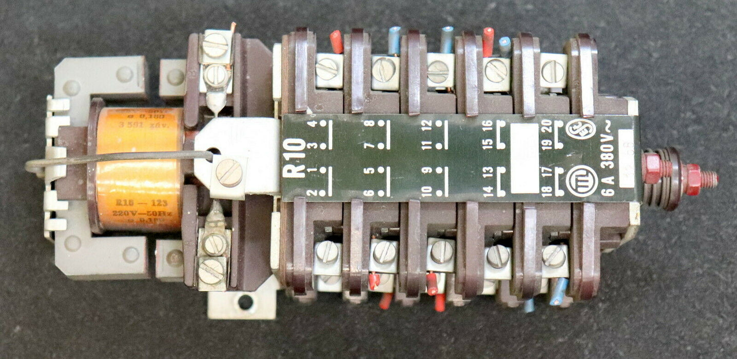 VEB Est Magnetschalter Schalteinheit R10 mit Spule R10-123 6A 380VAC Spule 220V