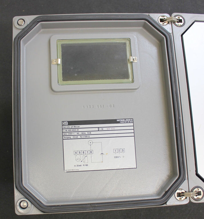 HARTMANN&BRAUN Betriebs-pH-Messer Elima M57937 220VAC 40-60Hz 15VA Ausgang 20mA