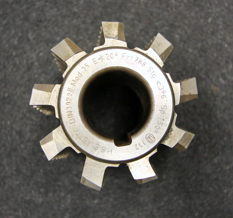 FETTE Vollstahlwälzfräser gear hob m= 3,5mm BP II nach DIN3972 20° Ø75x75xØ27mm
