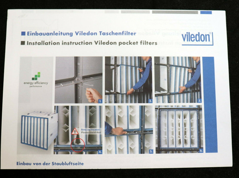 FREUDENBERG 2 Stk. VILDEDON Taschen-Filter Pocket Filter 5333170 WIN-AIR 50 1/4