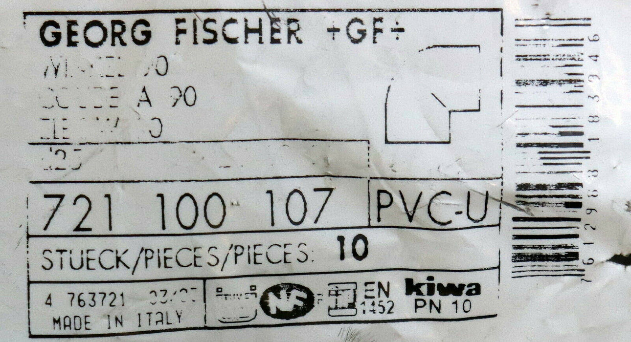 GEORG FISCHER 10 Stück 90° Winkel D=25mm Art. Nr. 721100107