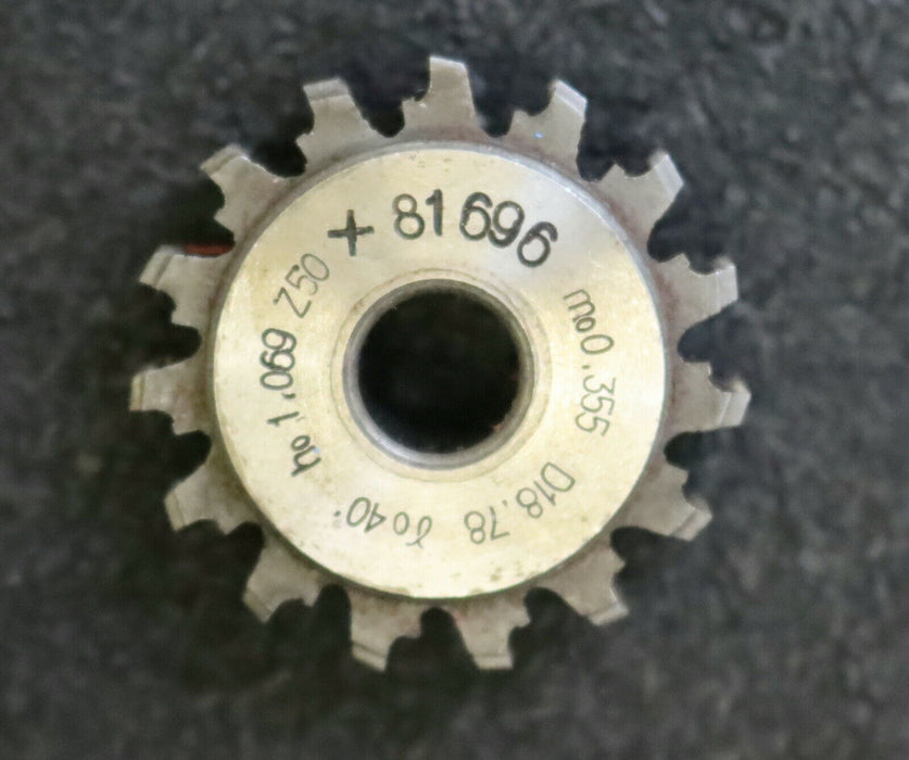 MIKRON Vollstahl-Wälzfräser No. 81696 m= 0,355 ho= 1,069 - Ø24x10xØ8mm