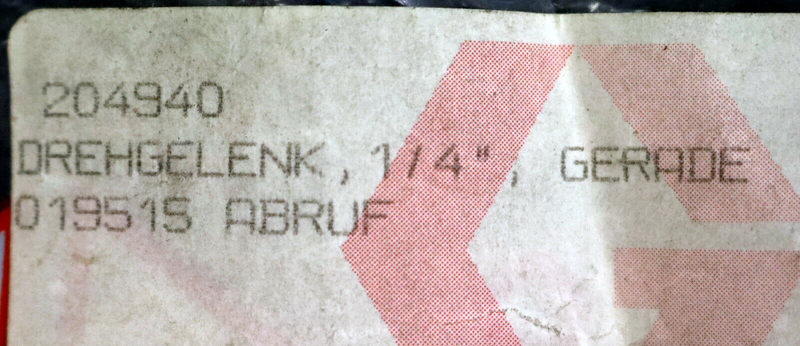 YALE Drehgelenk gerade 1/4" Kupplung für YALE Flaschenzug Modell VH 0,5 D