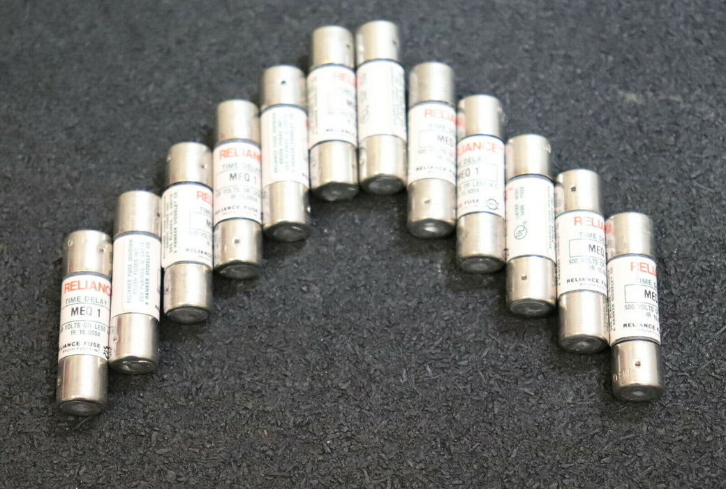 RELIANCE 12x Sicherungseinsatz fuse-link MEQ 1 1A 500V - unbenutzt
