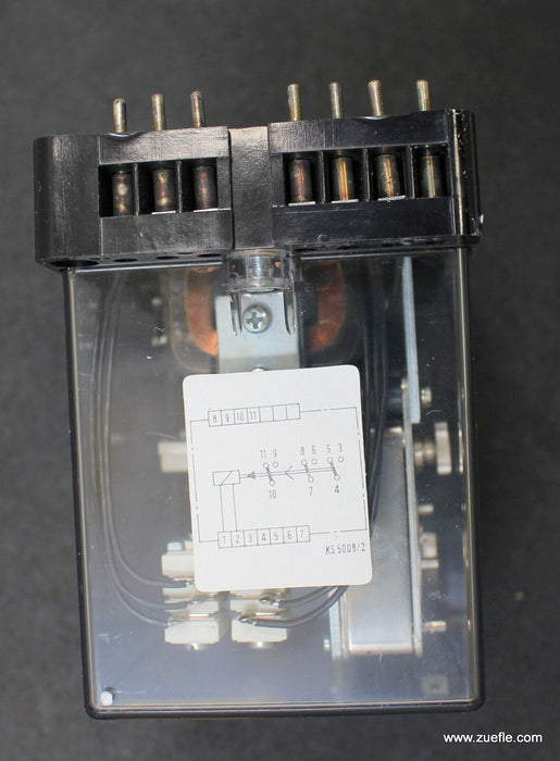 SCHLEICHER Zeitrelais MZU 131-B GZ8 110VAC 50/60Hz 1-10s 500W 380VACmax. 6Amax