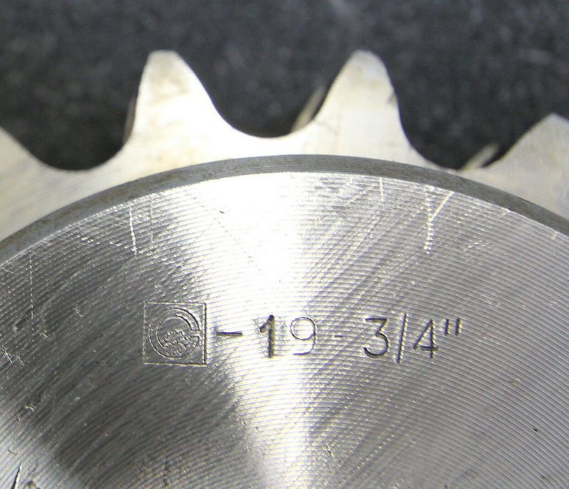 Zweifach-Kettenradscheibe mit einseitiger Nabe ZRS Teilung 3/4"x7/16" Z= 19