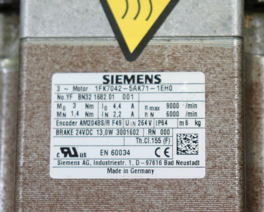 BAYER/SIEMENS Einpressspindel NB-232-60-C-FLR-Z4S-M1 SIEMENS Motor 1FK7042-5AK71