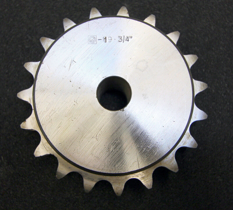 Zweifach-Kettenradscheibe mit einseitiger Nabe ZRS Teilung 3/4"x7/16" Z= 19