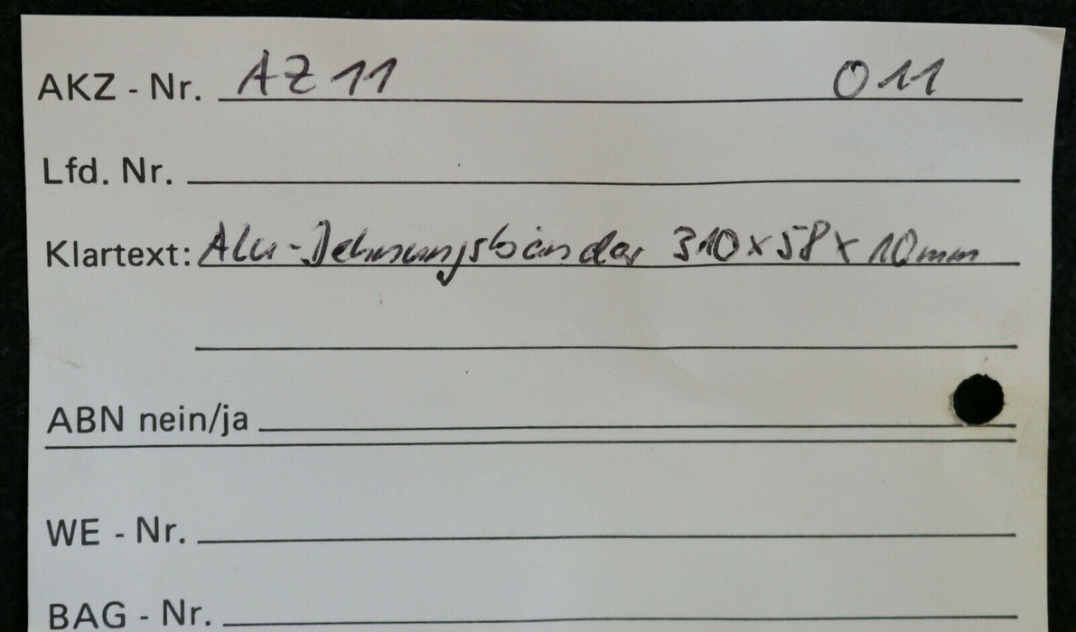 Alu-Strom-Dehnungsband AL-Anschlussband 575mm² Abmaße 57,5x10x310mm unbenutzt