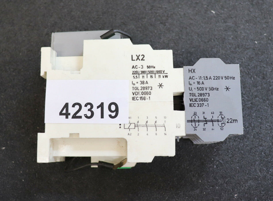 RAW KAW DDR Leistungsschütz LX2 + HX + ZX10 TGL 28973 Steuerspannung 110VAC