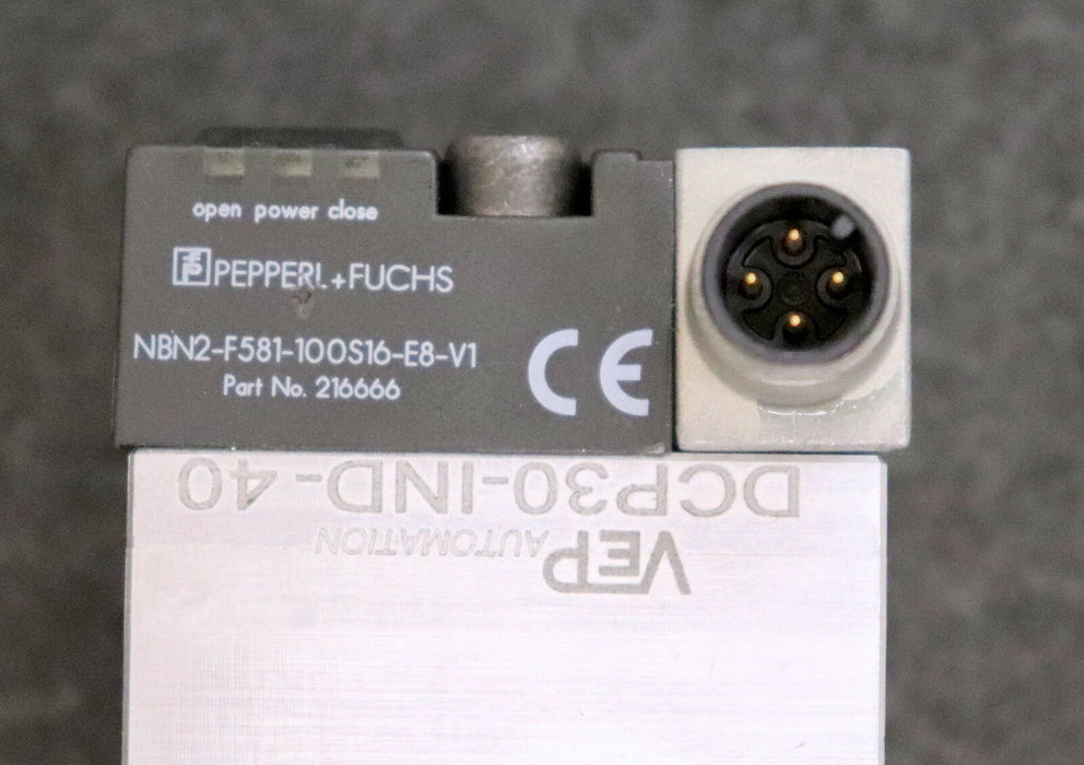 VEP AUTOMATION Zentriereinheit DCP30-BN-40I No. 00178 Hub 40mm Induktiv