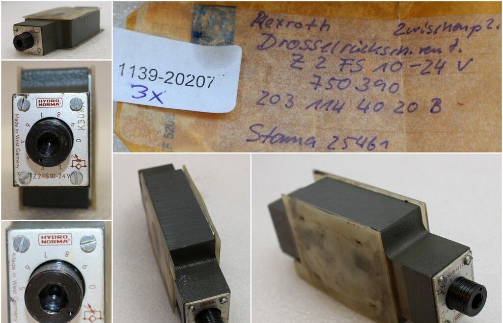 HYDRONORMA Drosselrückschlagventil-Zwilling für STAMA Z2 FS 10-24V