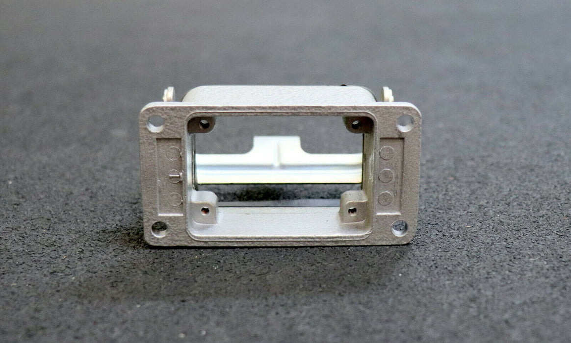 HARTING 3 Stück Anbaugehäuse 6B aus Metall mit 1 Metallbügel - gebraucht