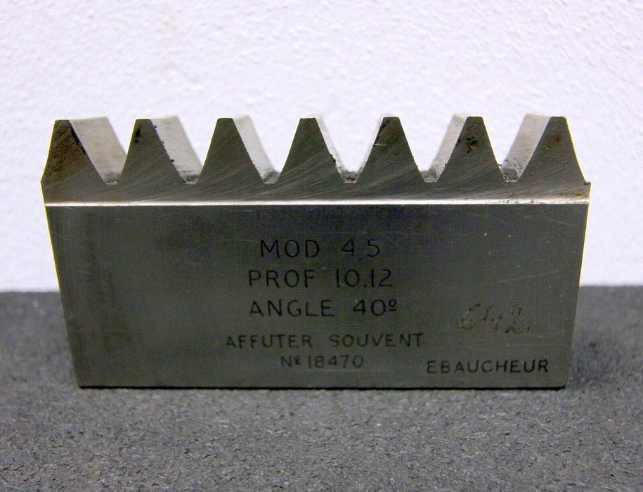 ROLLET PARIS Hobelkamm rack cutter MAAG-Wälzhobelmaschinen m= 4,5 Angle 20° 97x20mm