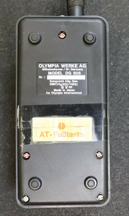 OLYMPIA Vintage-Diktiergerät DG 505 mit Fussschalter + Kopfhörer + Verkabelung