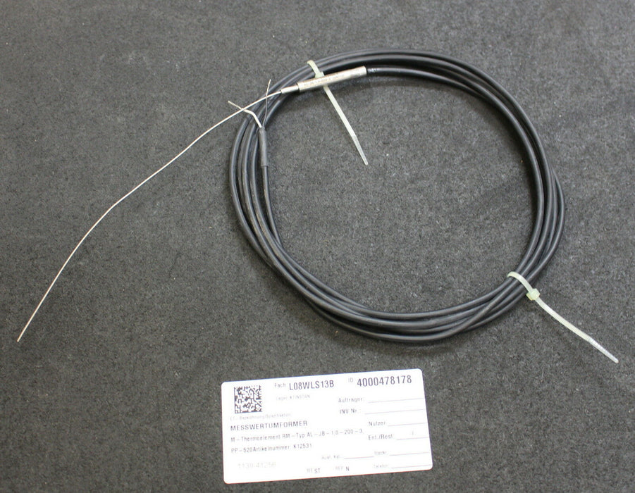 RÖSSEL Messwertumformer Mantel-Thermoelement AL-JB-1,0-200-3 AL - 1 Stück