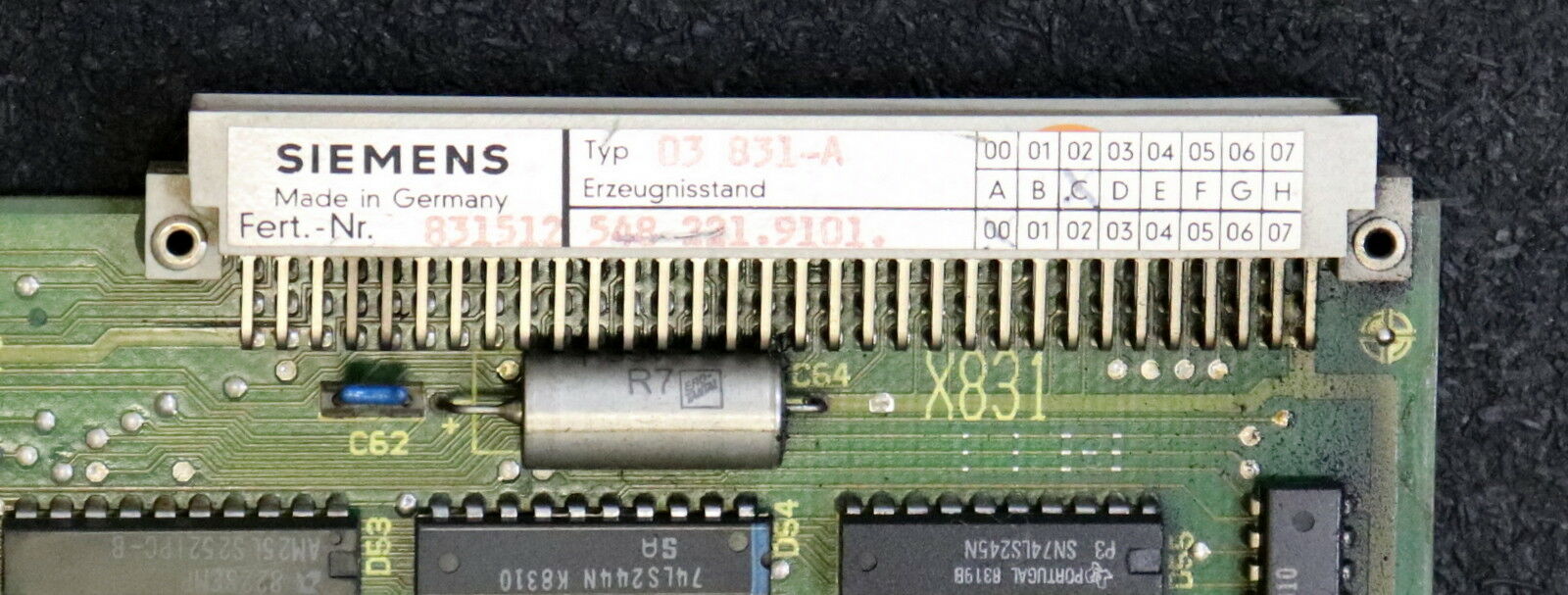 SIEMENS SIMATIC CNC-Kopplung Steckkarte 03830 Typ 03831-A 6FX1122-1AA01 E-Stand