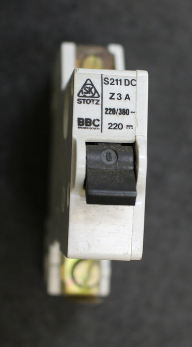 BBC Sicherungsautomat S211UC Z 3A circuit breaker 1-polig S211UC-Z3A