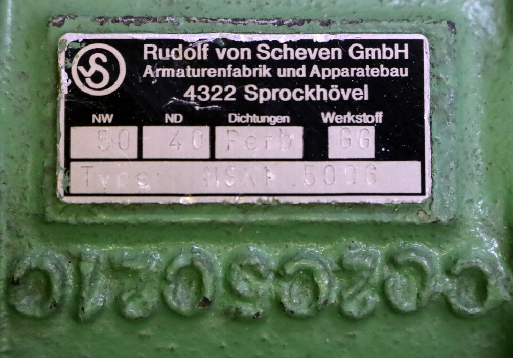 RUDOLF VON SCHEVEN Kugelhahn 2" für SCHMIDT AUFZUG NSKI 500G NW50 ND40