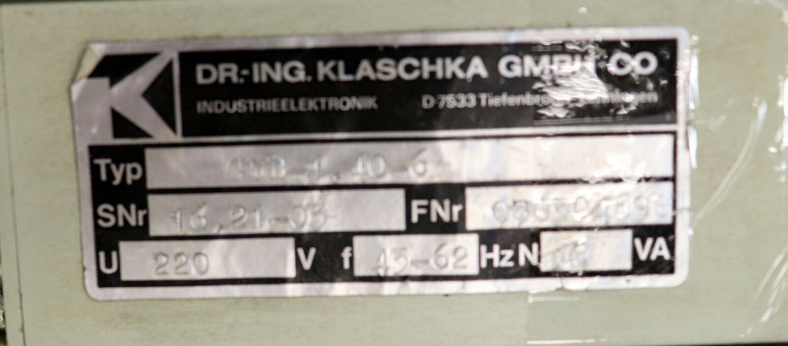 KLASCHKA Relais für Gleichspannung GUB-1,4-6 220VAC 45-62Hz 0,17-0,8A gebraucht