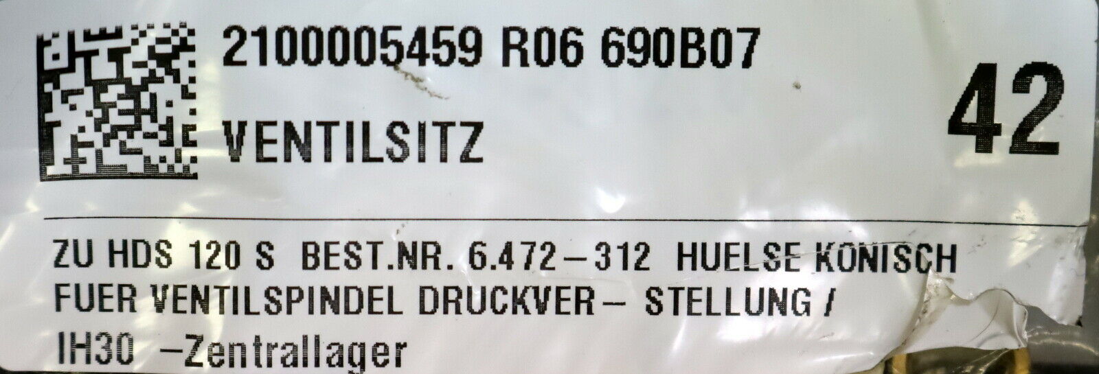 KÄRCHER Ventilsitz 6.472-312.0 - unbenutzt