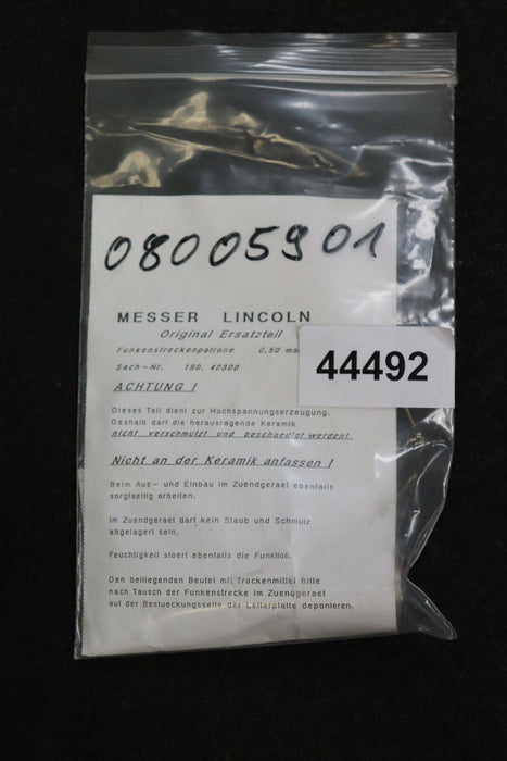 MESSER LINCOLN Funkenstreckenpatrone 0,50mm Sach-Nr. 190.42300 - unbenutzt