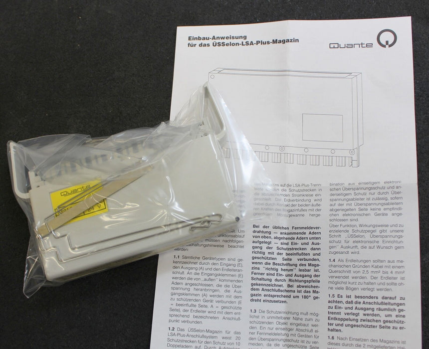 QUANTE ÜSSelon ÜSS-Magazin Schutzmodul LSA-PLUS 2 10DA 24V - Nr.38104-506 00