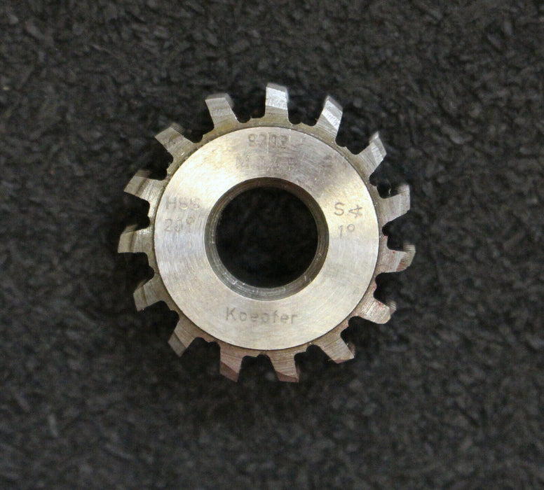 KÖPFER Vollstahl-Wälzfräser m= 0,4mm 20° EGW 1gg. rechts 15 Spannuten