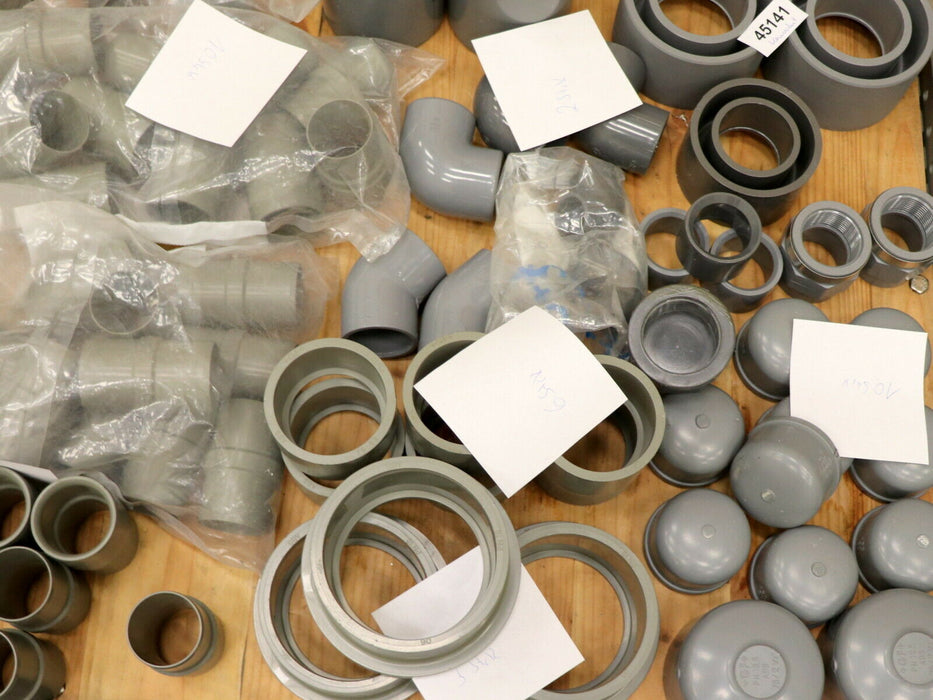 GF GEORG FISCHER Konvolut an GF-Teilen Durchmesser 40-110mm Flanschmuffen Winkel