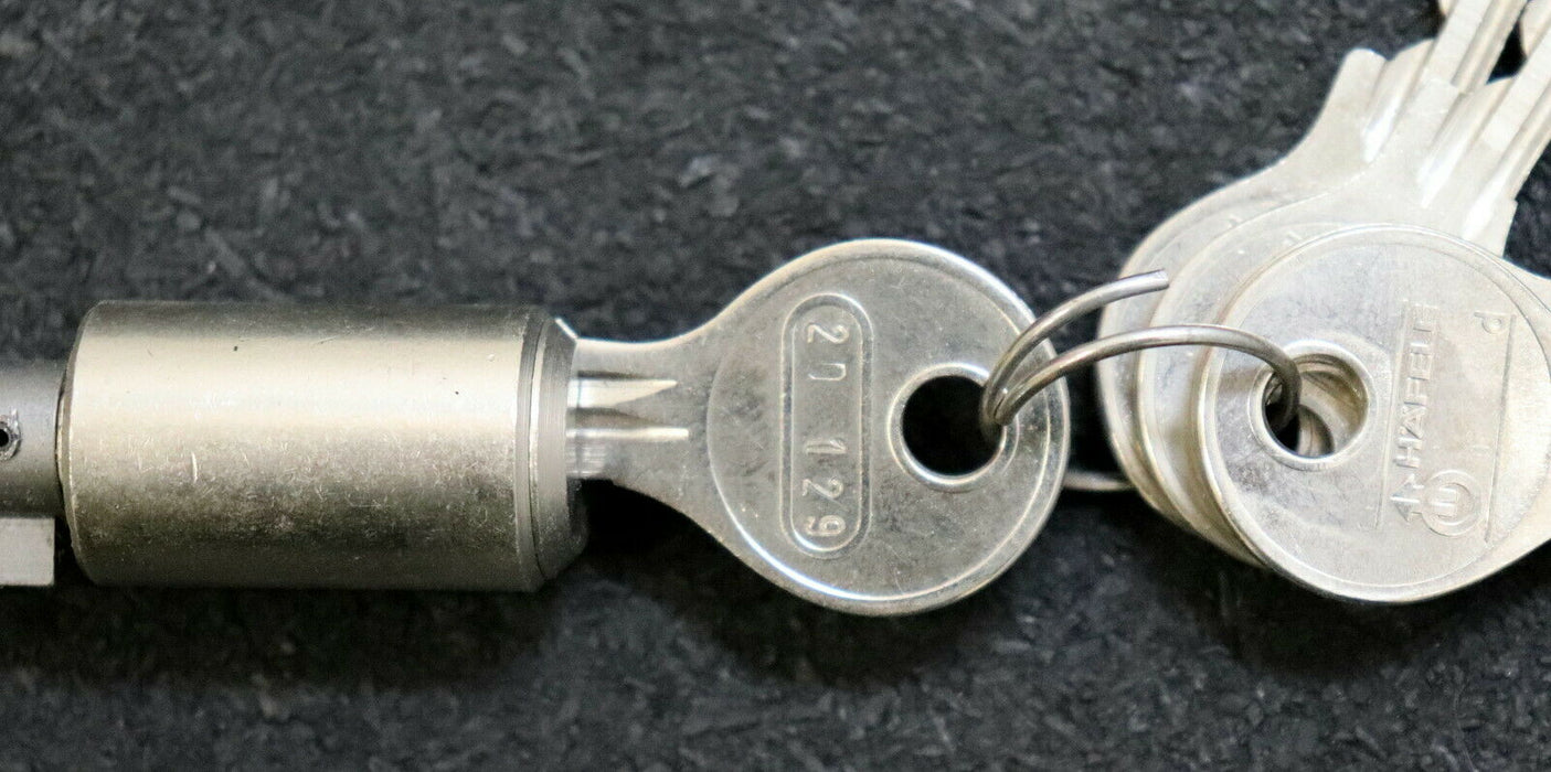 HÄFELE 10 Stück Einbauschloss Typ 2D mit 5 Schlüssel Zylinder-Ø 16mm