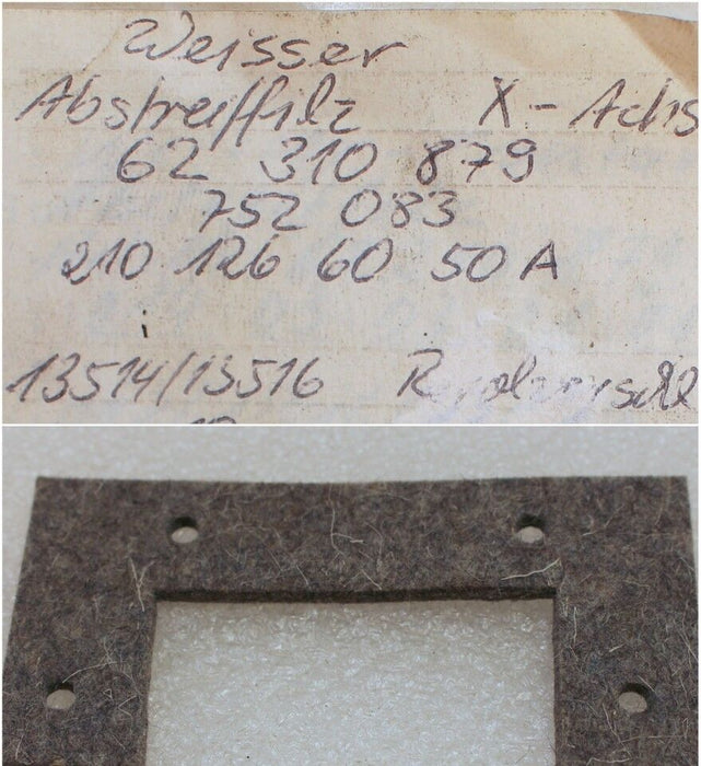 WEISSER Abstreiffilz 62 310 879 für x-Achse -2 Stück-